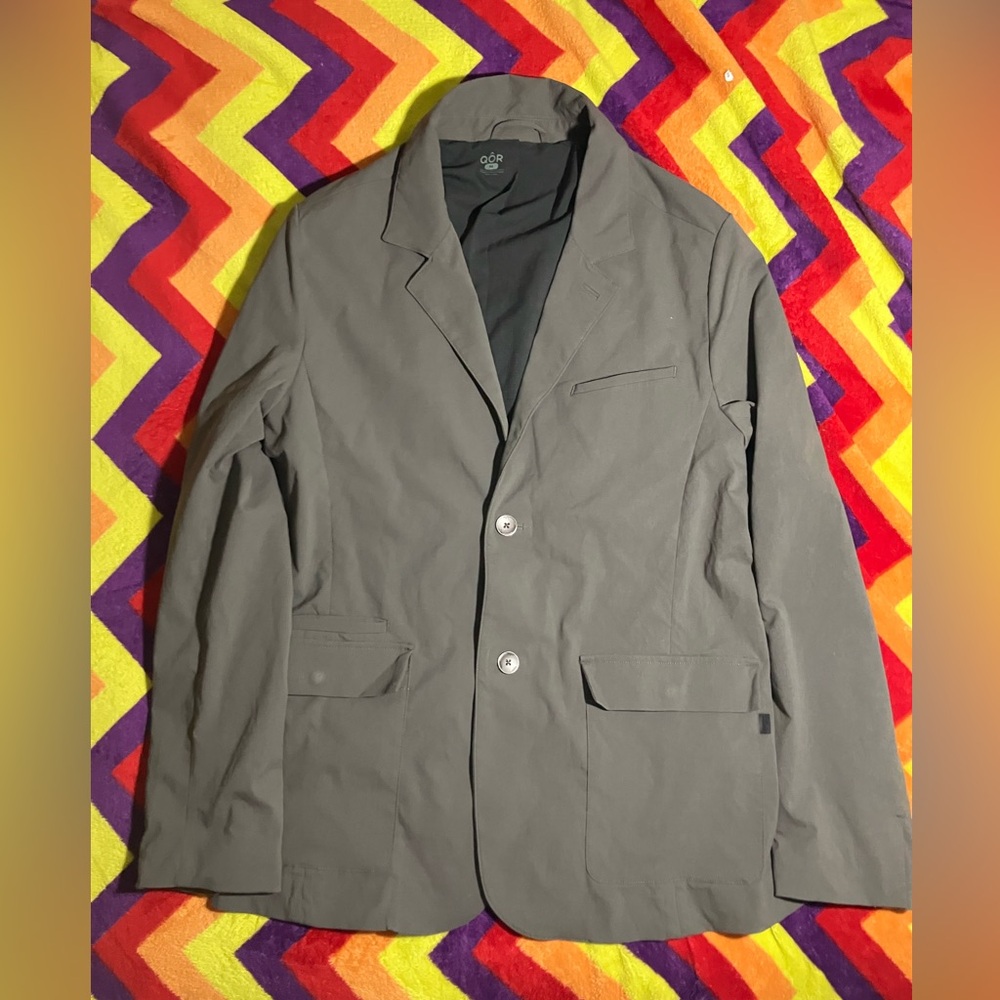 QOR Commuter Blazer Grey Performance Stretch Size Medium